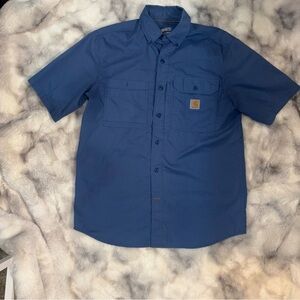 Carhartt Men's Navy Button-Up Shirt
